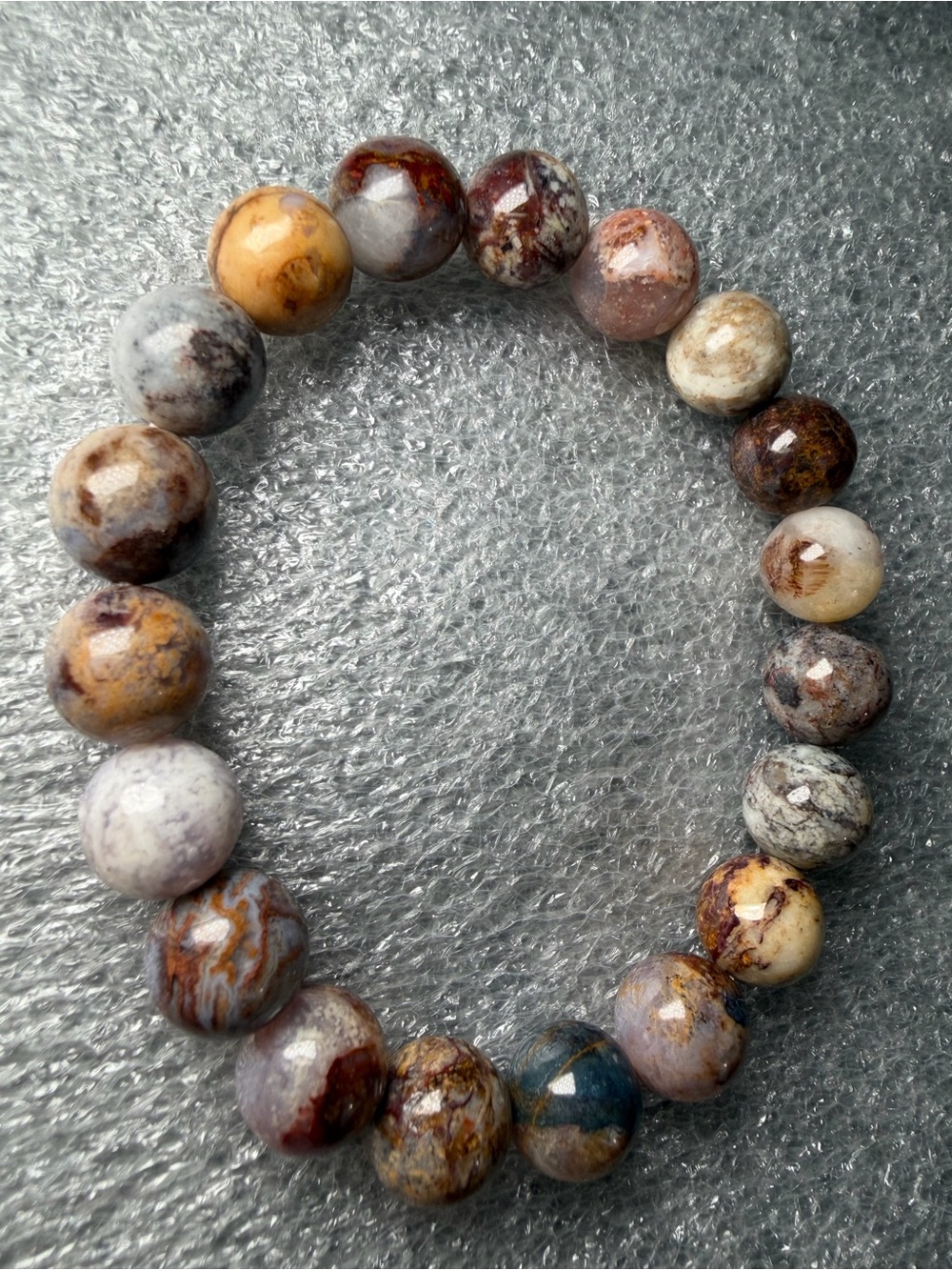 Earthy Toned 10MM Pietersite Natural Crystal Bracelet